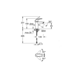 Grohe Eurosmart Tek Kumandalı Lavabo Bataryası S-Boyut (324672433) - 5