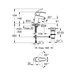 Grohe Eurosmart Tek Kumandalı Lavabo Bataryası
S-Boyut - 33265002 - 2