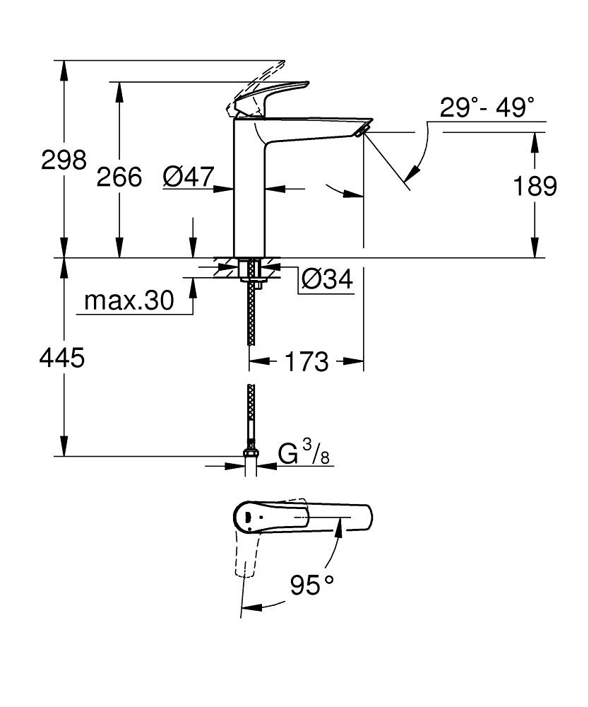 Grohe Eurosmart Tek Kumandalı Lavabo Bataryası
Xl - Boyut - 24164003 - 5