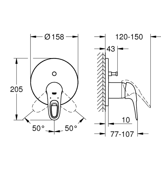 Grohe Eurostyle Ankastre Banyo/Duş Bataryası - 24049003 - 4