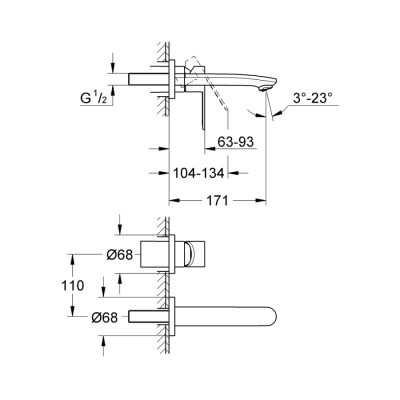 Grohe Eurostyle Cosmopolitan 2 Delikli Lavabo Bataryası
S-Boyut - 19571002 - 2