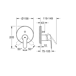 Grohe Eurostyle Cosmopolitan Ankastre Banyo/Duş Bataryası - 24052002 - 2