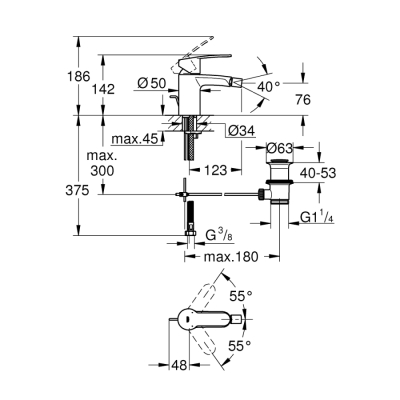 Grohe Eurostyle Cosmopolitan Tek Kumandalı Bide Bataryası
S-Boyut - 33565002 - 2