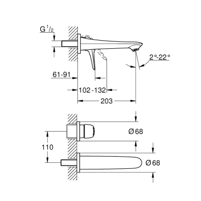 Grohe Eurostyle İki Delikli Lavabo Bataryası
M-Boyut - 19571003 - 2