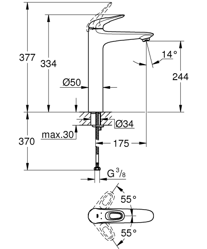 Grohe Eurostyle Tek Kumandalı Lavabo Bataryası
Xl-Boyut - 23570003 - 3
