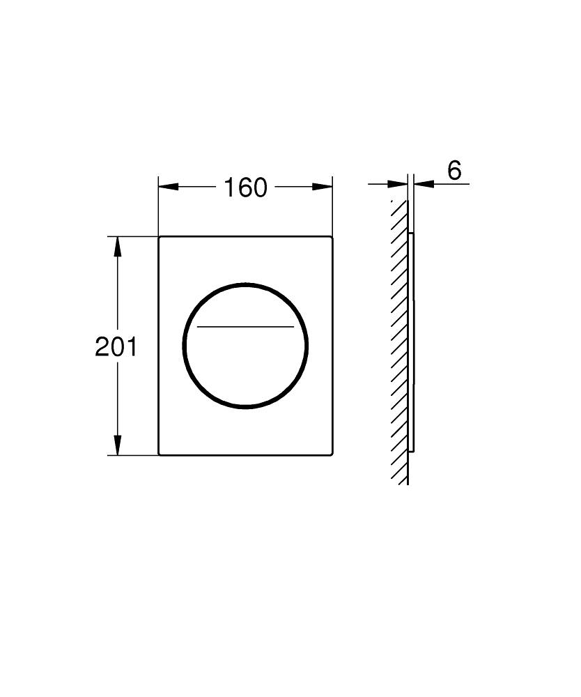 Grohe Flush Plate With Silk Motion Technology Brushed Hard Graphite - 104645AL00 - 6