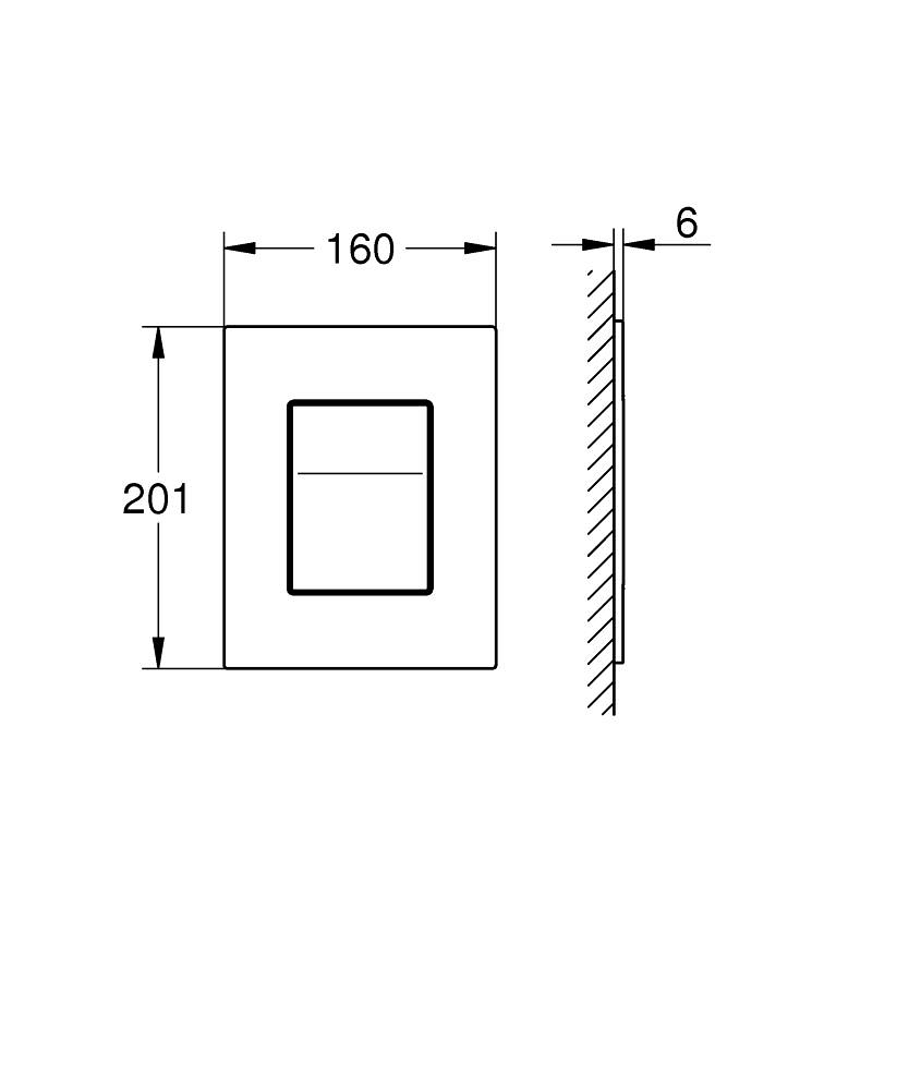 Grohe Flush Plate With Silk Motion Technology White Attica Caesarstone - 104644MV00 - 6