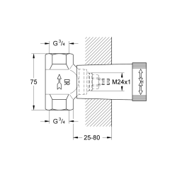 Grohe Gömme Valf 3/4