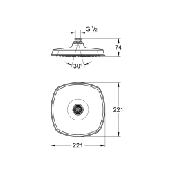 Grohe Grandera 210 Tepe Duşu 1 Akışlı - 27974Da0 - 2