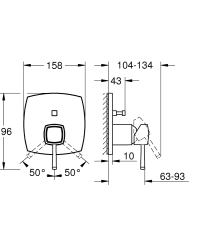 Grohe Grandera Ankastre Banyo/Duş Bataryası - 24260000 - 4