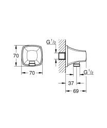 Grohe Grandera Askılı Duş Çıkış Dirseği - 26897IG0 - 4