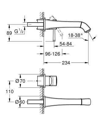 Grohe Grandera İki Delikli Lavabo Bataryası L-Boyut - 29417IG0 - 4