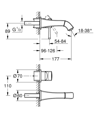 Grohe Grandera İki Delikli Lavabo Bataryası M-Boyut - 29416000 - 4