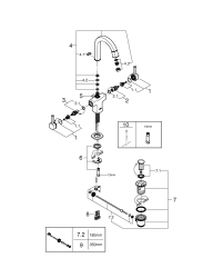 Grohe Grandera Tek Delikli Lavabo Bataryası 1/2