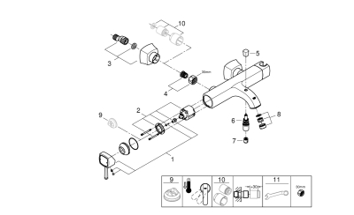 Grohe Grandera Tek Kumandalı Banyo Bataryası - 24374000 - 2