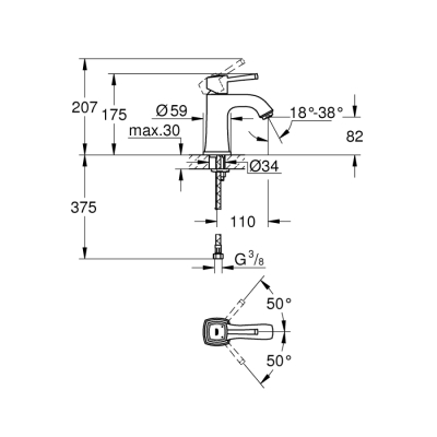 Grohe Grandera Tek Kumandalı Lavabo Bataryası
M-Boyut - 23310000 - 2