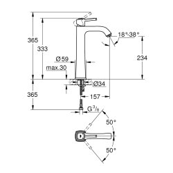 Grohe Grandera Tek Kumandalı Lavabo Bataryası
Xl-Boyut - 23313000 - 2