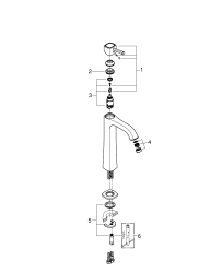 Grohe Grandera Tek Kumandalı Lavabo Bataryası Xl-Boyut - 24371000 - 2