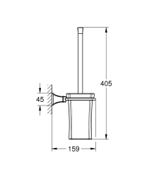 Grohe Grandera Tuvalet Fırçası Seti - 40946000 - 4