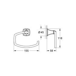 Grohe Grandera Tuvalet Kağıtlığı - 40625000 - 2