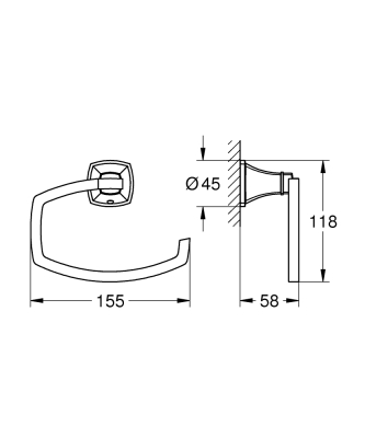 Grohe Grandera Tuvalet Kağıtlığı - 40908IG0 - 3