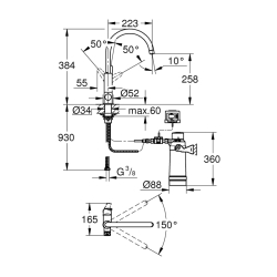 Grohe Grohe Blue Pure Baucurve Başlangıç Seti - 30386000 - 2