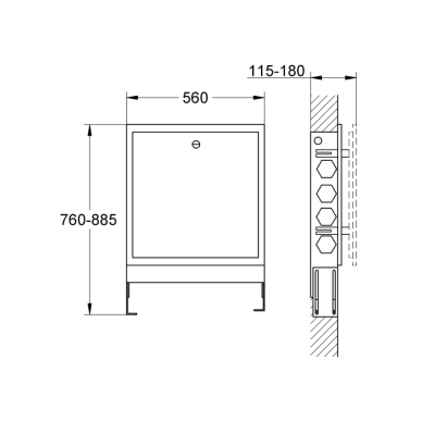 Grohe Grohe F-Digital Deluxe Ana Ünite Kutusu İçin İç Gövde - 36367000 - 2