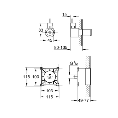 Grohe Grohe F-Digital Deluxe Buhar Jeneratörü İçin İç Gövde - 29074000 - 2