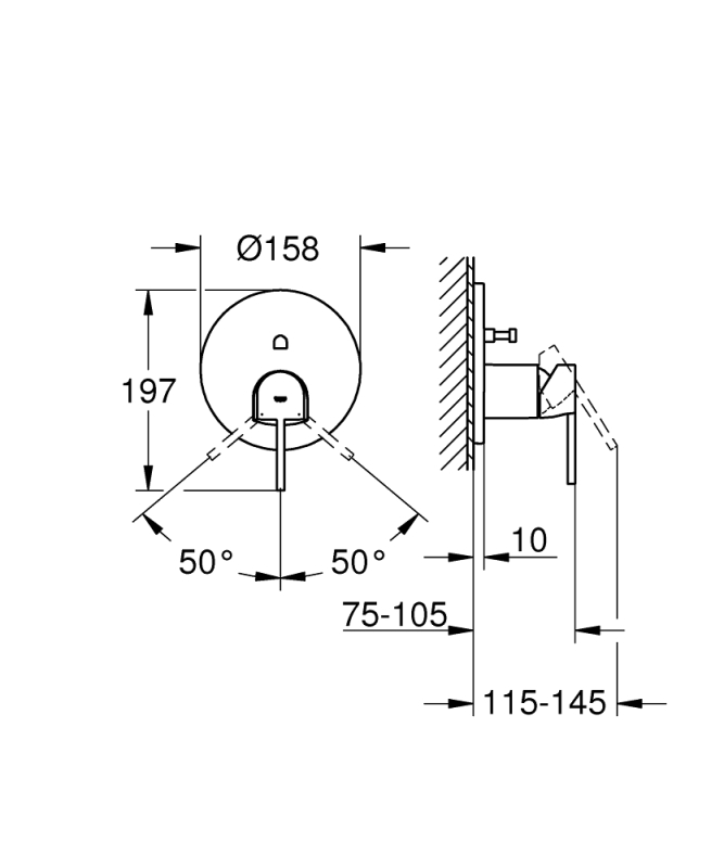Grohe Grohe Plus Ankastre Banyo/Duş Bataryası - 24060003 - 3