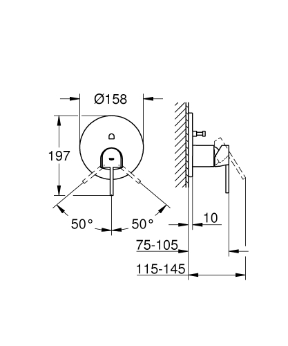 Grohe Grohe Plus Ankastre Banyo/Duş Bataryası - 24060Al3 - 3