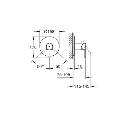 Grohe Grohe Plus Ankastre Duş Bataryası - 24059003 - 2