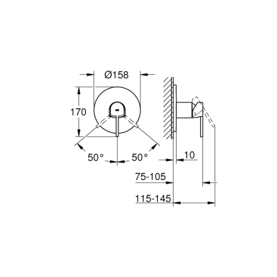 Grohe Grohe Plus Ankastre Duş Bataryası - 24059Dc3 - 2