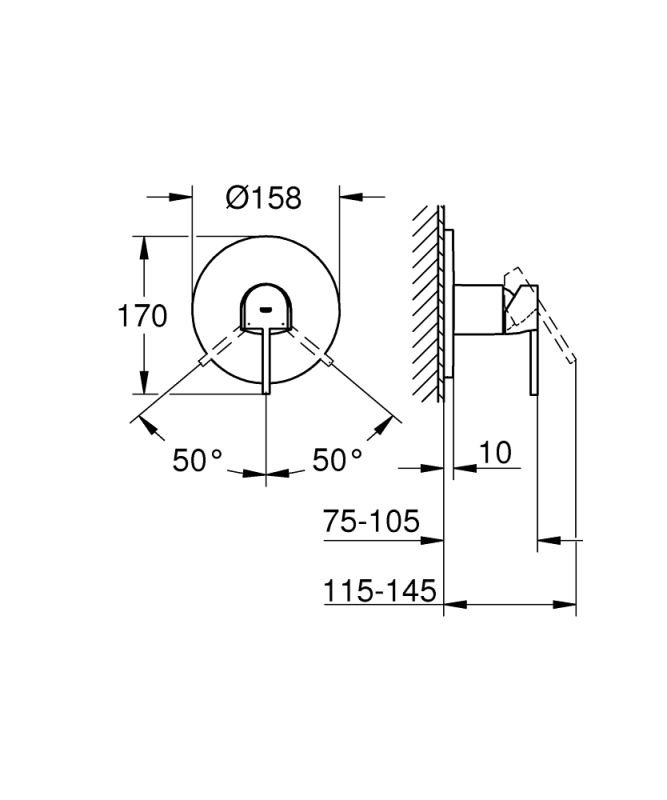 Grohe Grohe Plus Ankastre Duş Bataryası - 24059Dc3 - 3
