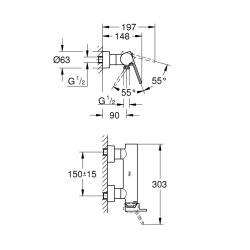 Grohe Grohe Plus Tek Kumandalı Duş Bataryası - 33577Dc3 - 2