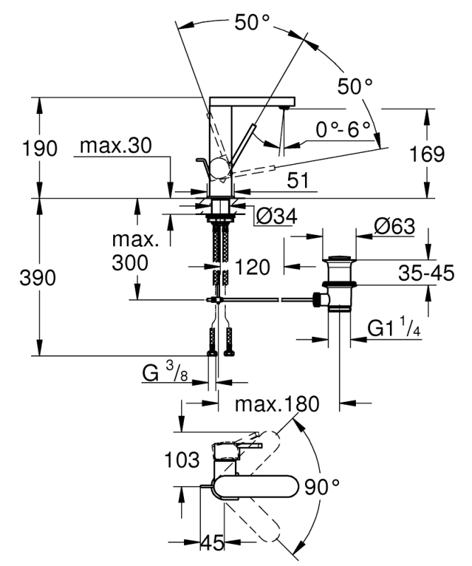Grohe Grohe Plus Tek Kumandalı Lavabo Bataryası
M-Boyut - 23871Al3 - 3