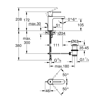 Grohe Grohe Plus Tek Kumandalı Lavabo Bataryası
S-Boyut - 32612003 - 2