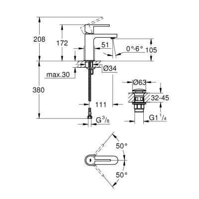 Grohe Grohe Plus Tek Kumandalı Lavabo Bataryası
S-Boyut - 33163003 - 2