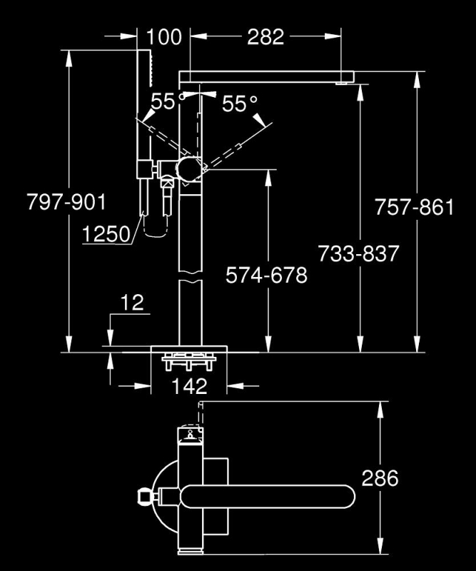 Grohe Grohe Plus Yerden Küvet Bataryası - 23846Dc3 - 3
