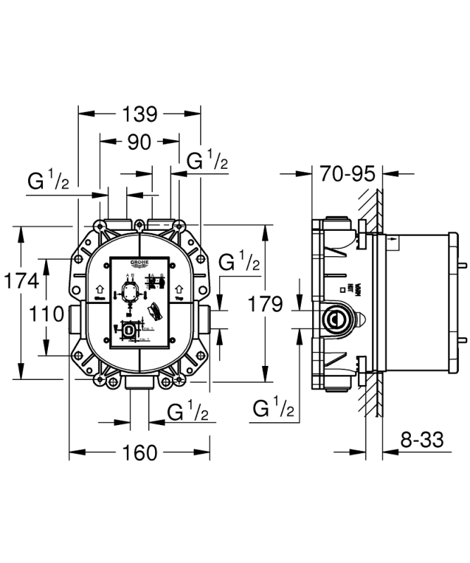 Grohe Grohe Rapido T Ankastre İç Gövde - 35500000 - 3