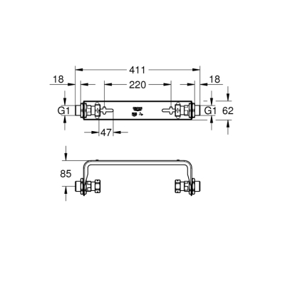 Grohe Grohe Sense Guard Duvar Montaj Seti - 22501000 - 2