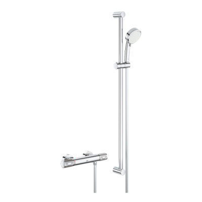 Grohe Grohtherm 1000 Performance Termostatik Duş Bataryası / Duş Seti Dahil - 34784000 - 1