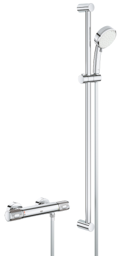 Grohe Grohtherm 1000 Performance Termostatik Duş Bataryası / Duş Seti Dahil - 34784000 - GROHE