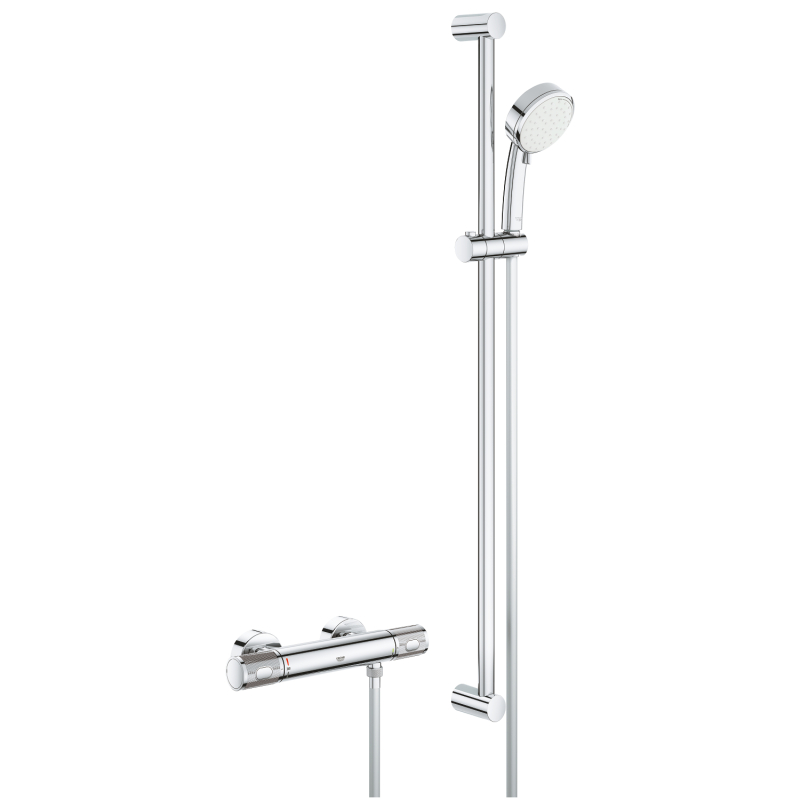 Grohe Grohtherm 1000 Performance Termostatik Duş Bataryası / Duş Seti Dahil - 34784000 - 2