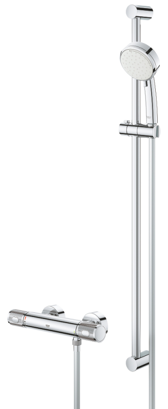 Grohe Grohtherm 1000 Performance Termostatik Duş Bataryası / Duş Seti Dahil - 34784000 - 3