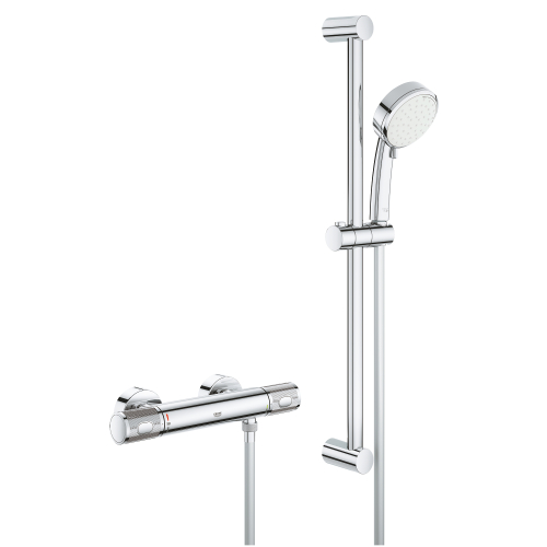 Grohe Grohtherm 1000 Performance Termostatik Duş Bataryası / Duş Seti Dahil - 34834000 - 2