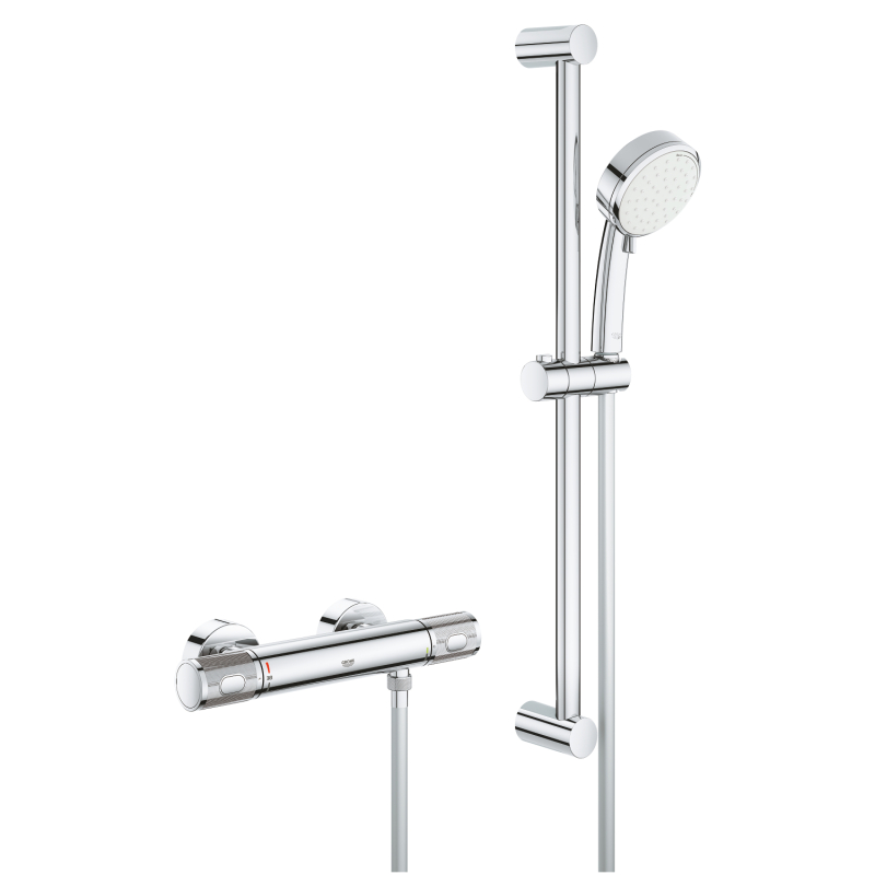Grohe Grohtherm 1000 Performance Termostatik Duş Bataryası / Duş Seti Dahil - 34834000 - 2