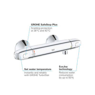 Grohe Grohtherm 1000 Termostatik Duş Bataryası - 34143003 - 3