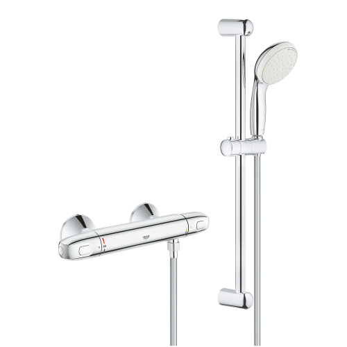 Grohe Grohtherm 1000 Termostatik Duş Bataryası / Duş Seti Dahil - 34820004 - 2
