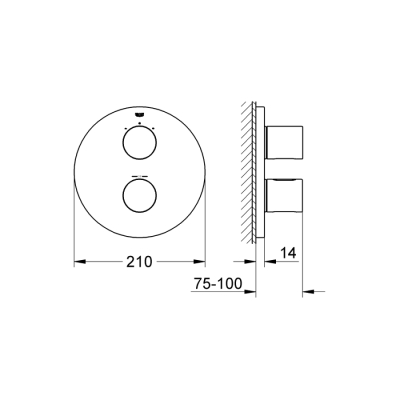 Grohe Grohtherm 3000 Cosmopolitan Termostatik Banyo/Duş Bataryası - 19468BE0 - 2