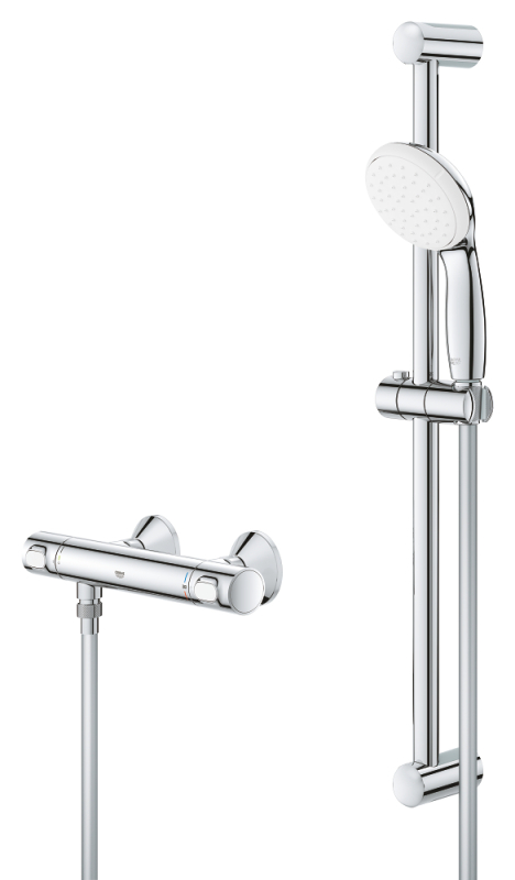 Grohe Grohtherm 500 Termostatik Duş Bataryası / Duş Seti Dahil - 34796000 - 3